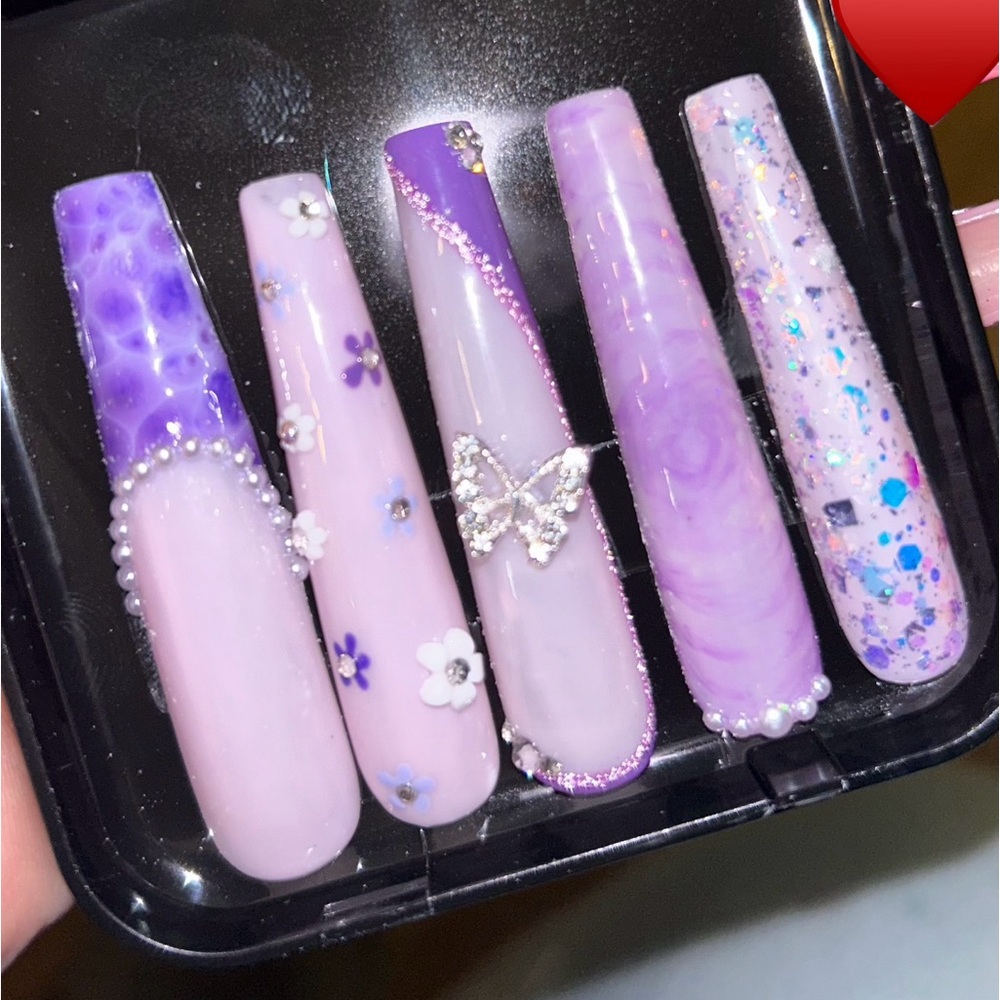 Purple XXL press ons